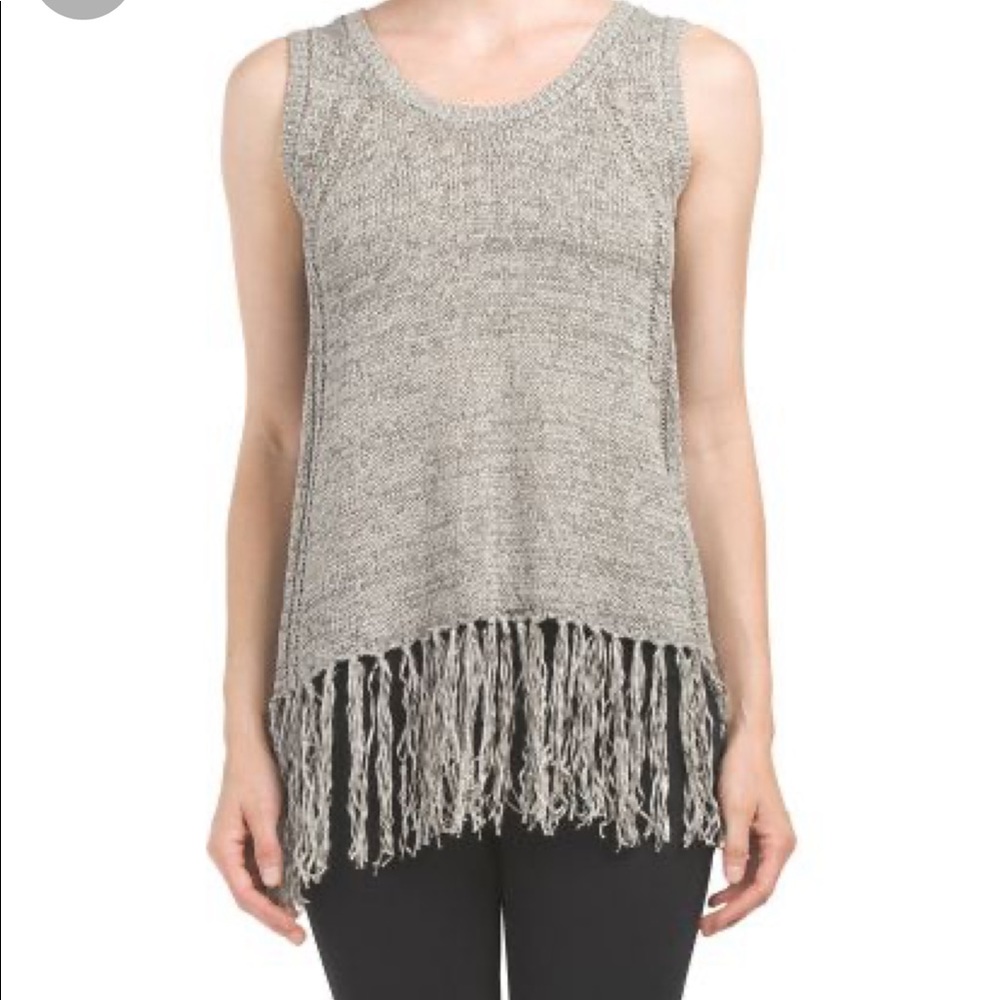 4/$10•One A• Fringe Hem Sweater